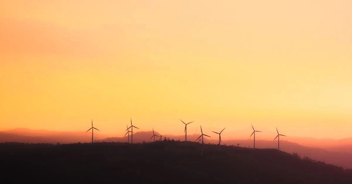 Parc eolien produisant l'electricite vendue dans le cadre d'un PPA pour entreprise